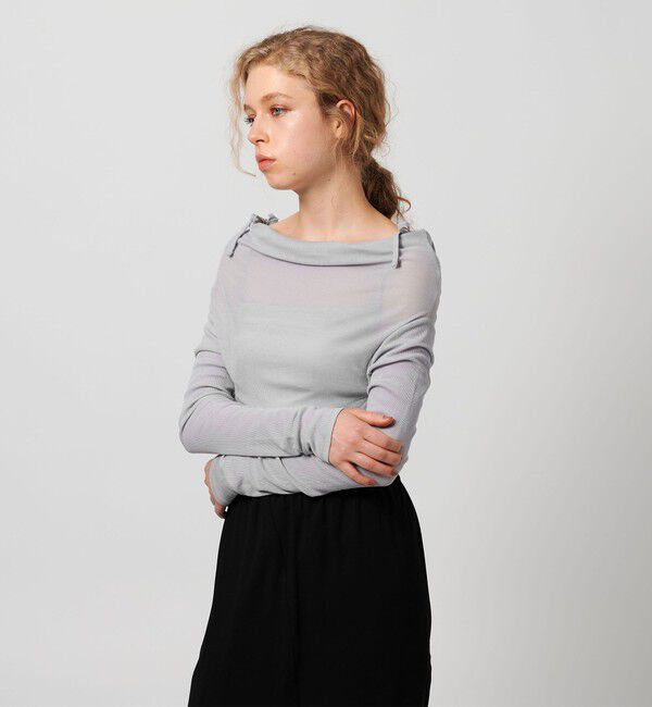 ATTISESSION「＜ATTISESSION＞コットン ナイロン リブ マルチウェイ トップス」|Tシャツ・カットソー|