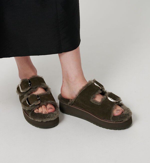 BEAUTY&YOUTH UNITED ARROWS「【別注】＜EMU Australia＞ムートン バックル サンダル」|サンダル|