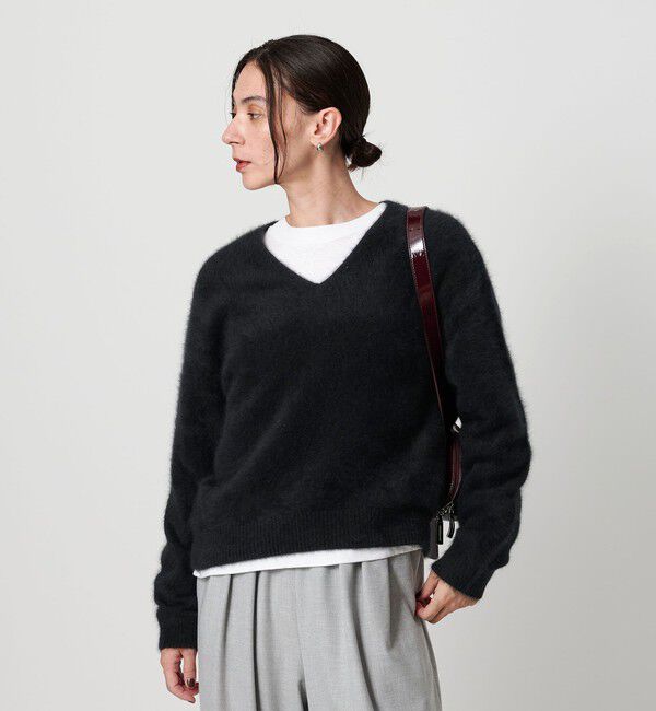 フォックスカシミヤブレンド Vネックニットプルオーバー（BEAUTY&YOUTH