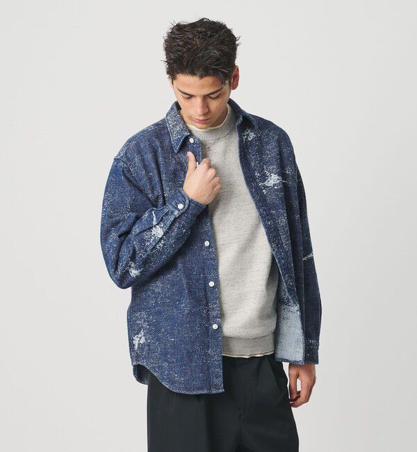 BEAUTY&YOUTH UNITED ARROWS「ジャガード デニム レギュラー シャツ FORM型 ver2」|シャツ・ブラウス|