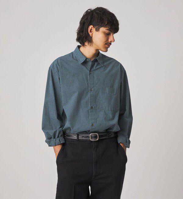 STEVEN ALAN「＜Steven Alan＞ ポプリン グラフチェック レギュラーカラー シャツ LOOSE」|シャツ・ブラウス|