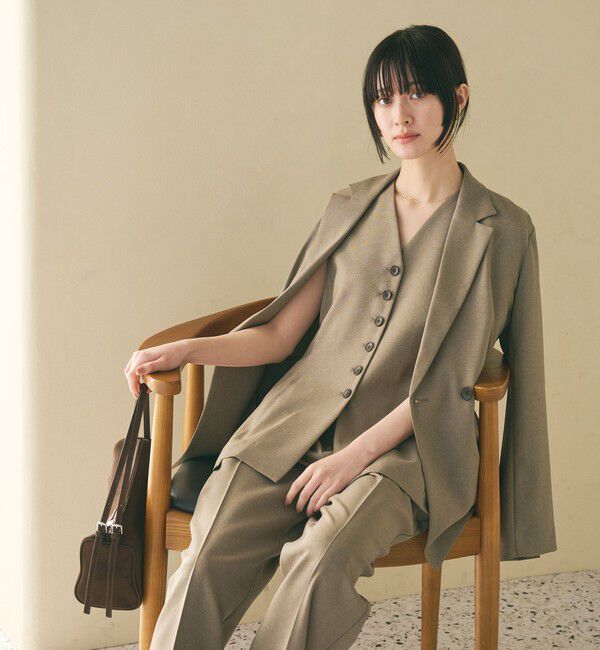 BEAUTY&YOUTH UNITED ARROWS「【WEB限定 Wardrobe DAILY MINIMAL】メランジ ダブルジャケット ウォッシャブル」|テーラードジャケット|