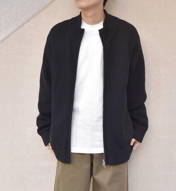 SHIPS any「SHIPS any: <ウォッシャブル> ドライバーズ アゼ編み ニット カーディガン◇」|カーディガン|ブラック