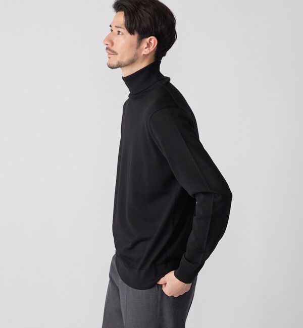 SHIPS「SHIPS: HANDFRAME 16ゲージ タートルネック ニット」|ニット・セーター|