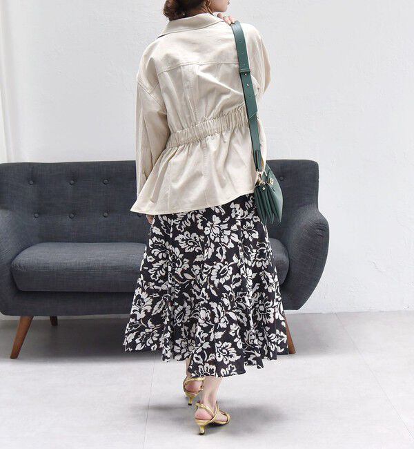 quaranciel「quaranciel:〈洗濯機可能〉コットン リネン サファリ シャツ ジャケット」|ミリタリージャケット|