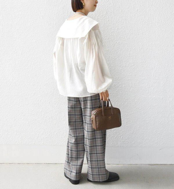 SHIPS for women「【WEB限定】〈手洗い可能〉ドット / レオパード プリント シアー ブラウス」|シャツ・ブラウス|