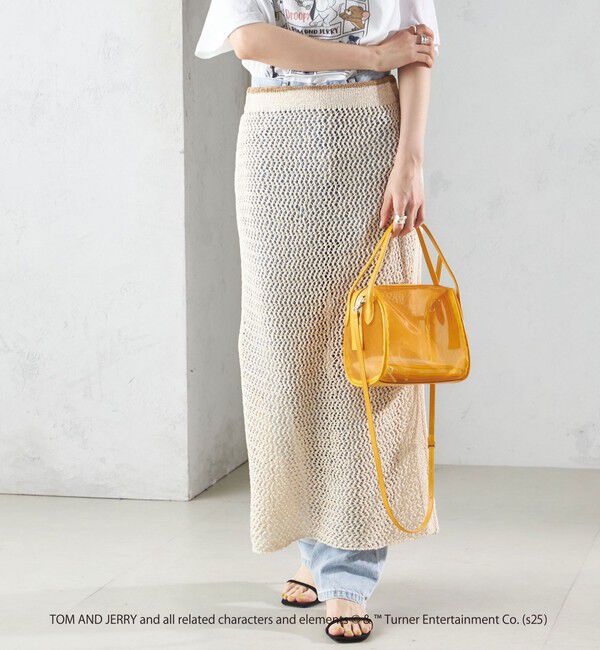 SHIPS for women「LOGAN KNITTING MILLS:〈手洗い可能〉クロシェ スカート」|スカート|ナチュラル