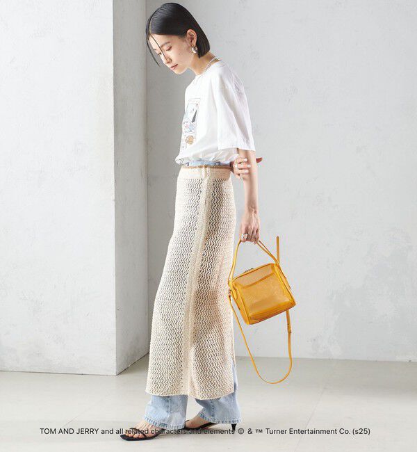 SHIPS for women「LOGAN KNITTING MILLS:〈手洗い可能〉クロシェ スカート」|スカート|