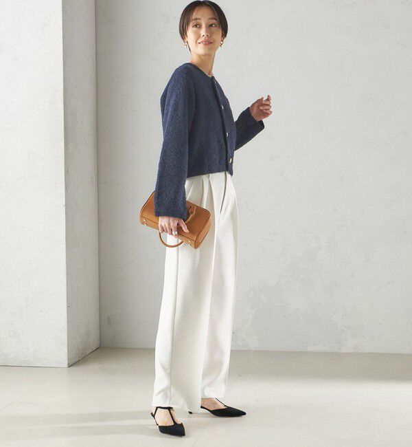 SHIPS for women「〈手洗い可能〉ミックス ツイード ショート ジャケット」|カーディガン|