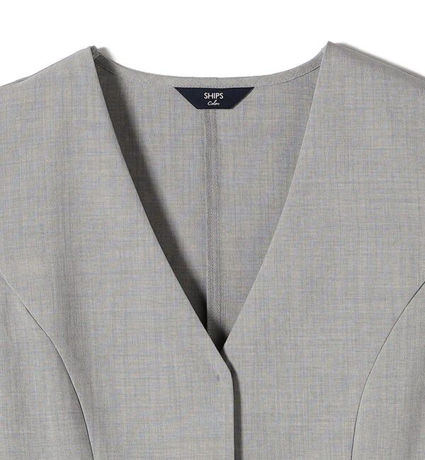 SHIPS Colors 「SHIPS Colors:〈洗濯機可能〉リネンライク ペプラム ベスト◇」|ベスト・ジレ|