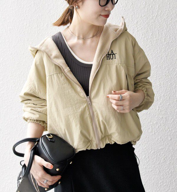 SHIPS any「【SHIPS any別注】La Hutte:〈洗濯機可能〉リバーシブル マウンテン パーカ」|ブルゾン・スタジャン|ベージュ