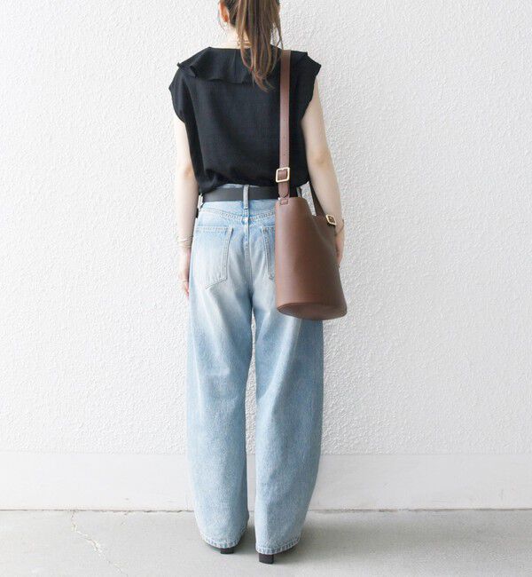 SHIPS any「SHIPS any:〈洗濯機可能〉シアー ジャージー ラッフル フレンチ カット ブラウス」|シャツ・ブラウス|