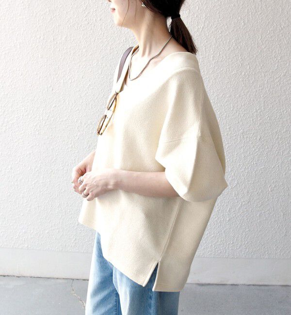 SHIPS any「SHIPS any:〈手洗い可能〉サカリバ 深Vネック ルーズ プルオーバー」|Tシャツ・カットソー|