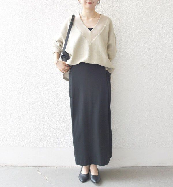 SHIPS any「SHIPS any:〈手洗い可能〉サカリバ 深Vネック ルーズ プルオーバー」|Tシャツ・カットソー|