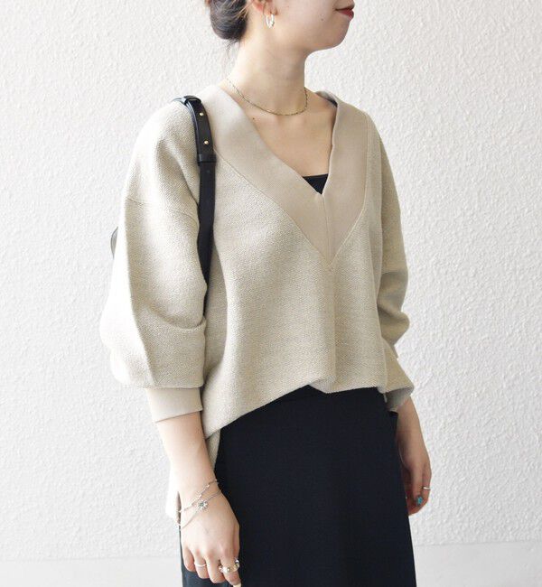 SHIPS any「SHIPS any:〈手洗い可能〉サカリバ 深Vネック ルーズ プルオーバー」|Tシャツ・カットソー|