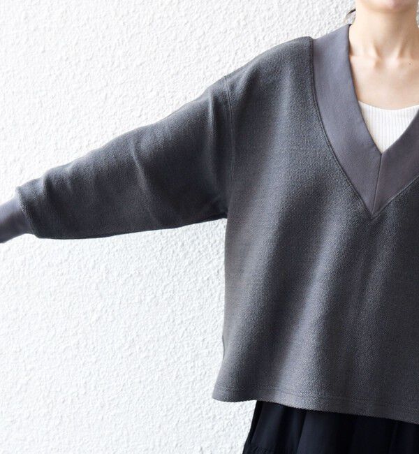 SHIPS any「SHIPS any:〈手洗い可能〉サカリバ 深Vネック ルーズ プルオーバー」|Tシャツ・カットソー|