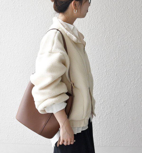 SHIPS any「SHIPS any: ナイロン &times; ボア リバーシブル スタンドカラー ショート ブルゾン」|ブルゾン・スタジャン|