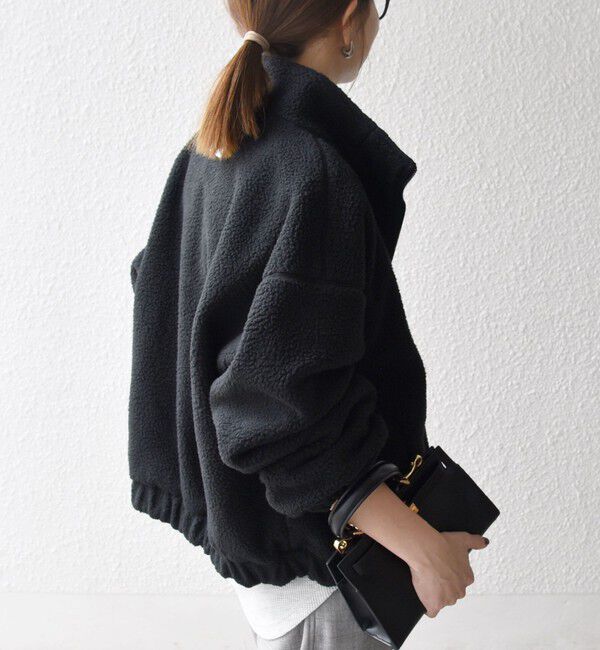 SHIPS any「SHIPS any: ナイロン &times; ボア リバーシブル スタンドカラー ショート ブルゾン」|ブルゾン・スタジャン|