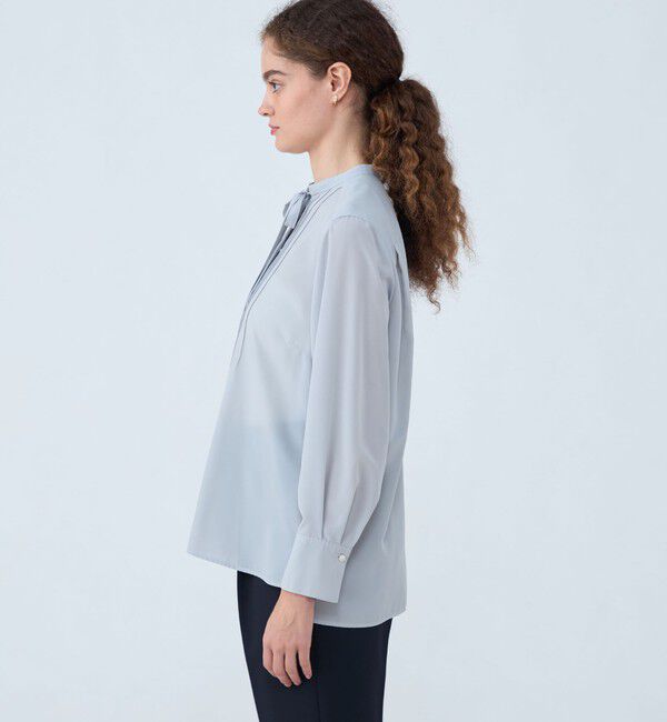 【定価1.7万】Ballsey ネイビー ボウタイブラウス 36 Honeys（ハニーズ） ブラウス シャツ 配色ボウタイブラウス レディース