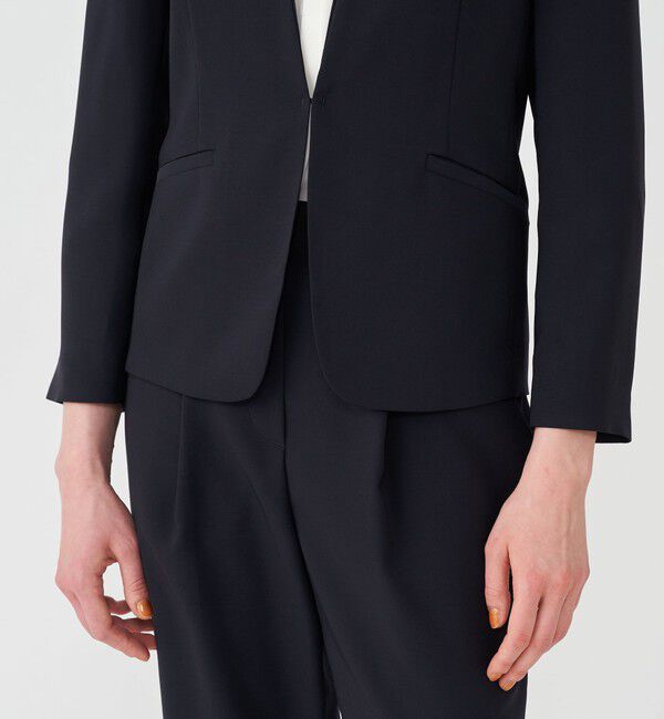 Ballsey「コンフォートストレッチツイル ノーカラージャケット」|ノーカラージャケット|