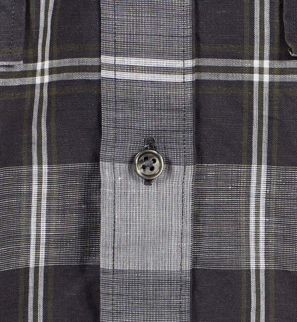 TOMORROWLAND MENS「コットンリネン マドラスチェック サファリシャツ」|シャツ・ブラウス|