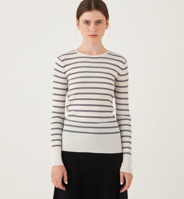 GALERIE VIE「プルミエールウールリブ クルーネックプルオーバー」|ニット・セーター|