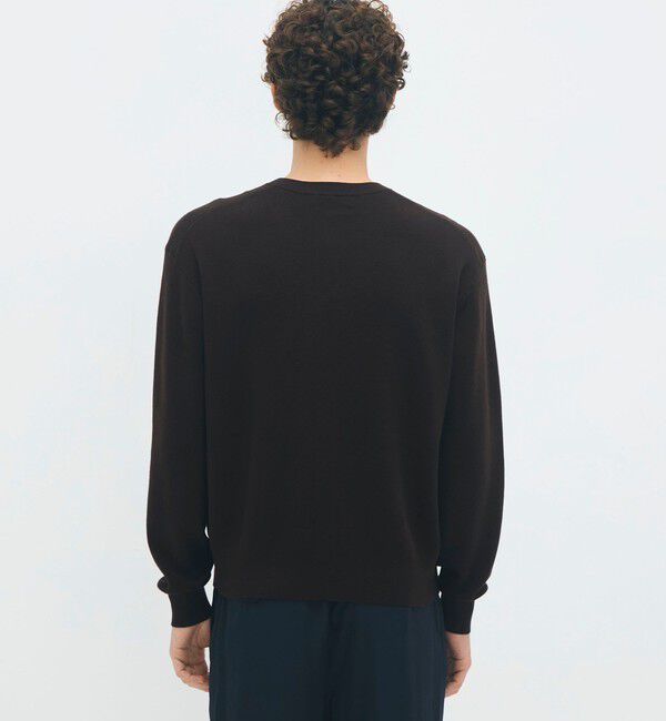 CABaN「CABaN コットンカシミヤ ポケットクルーネックカーディガン」|ニット・セーター|