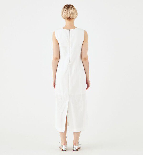 MACPHEE「コットンナイロンピケ スクエアネックワンピース」|ワンピース|