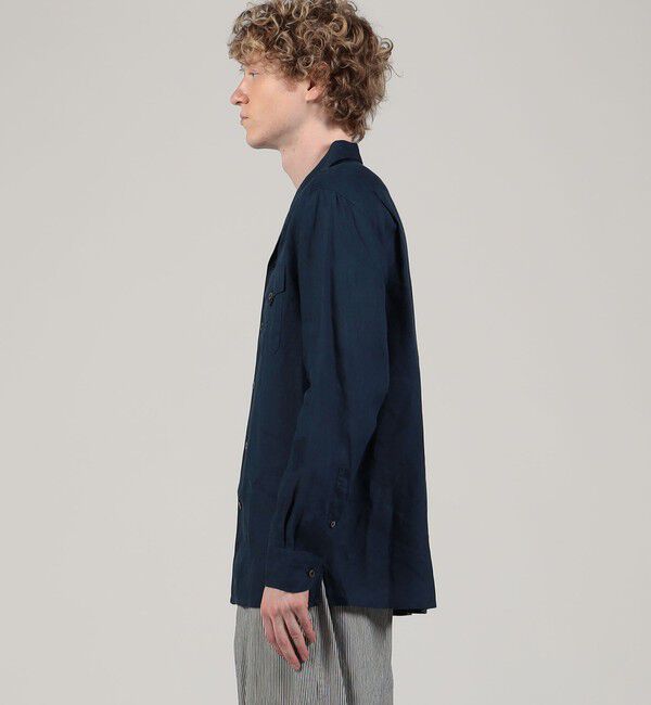 TOMORROWLAND MENS「アイリッシュリネン ダブルポケット オープンカラーシャツ」|シャツ・ブラウス|