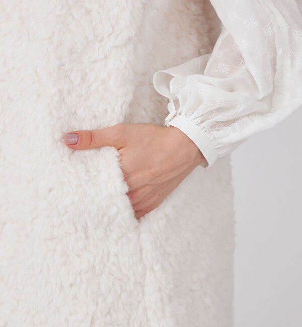 Ballsey「ランダムファー Vネックロングジレ」|ベスト・ジレ|