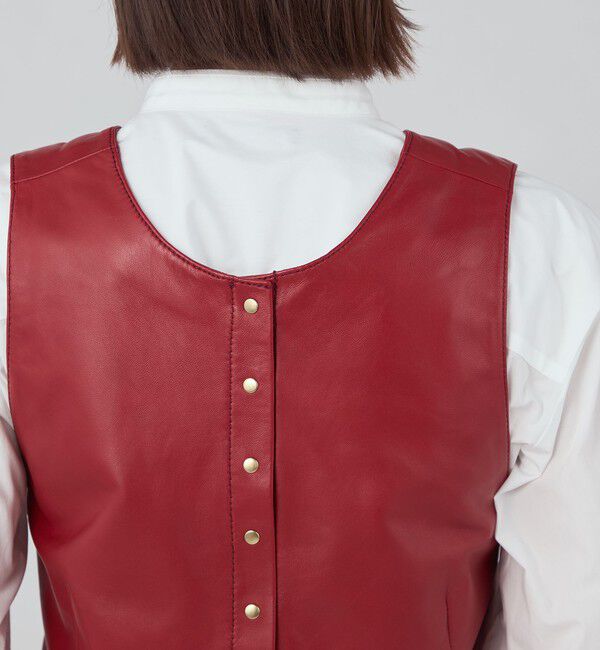 TOMORROWLAND collection「アニリンレザー フロンタブルジレ」|ベスト・ジレ|