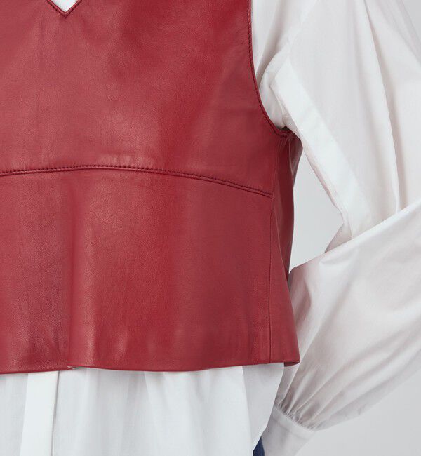 TOMORROWLAND collection「アニリンレザー フロンタブルジレ」|ベスト・ジレ|