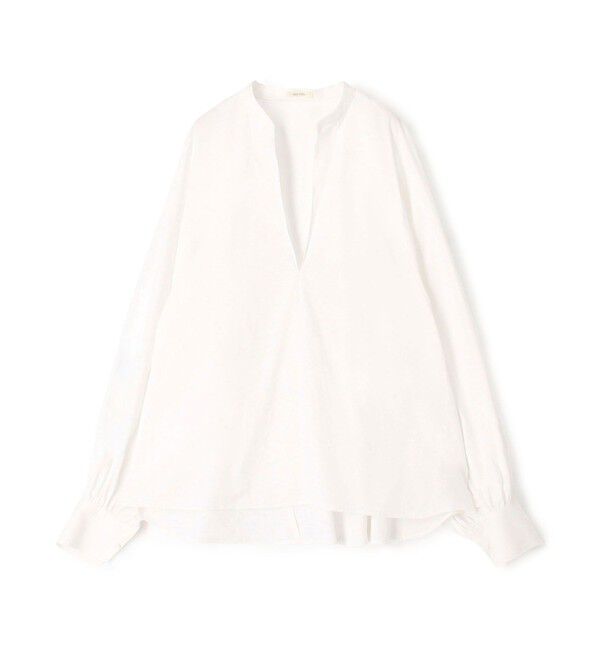 DES PRES「コットンストレッチポプリン ボリュームスリーブブラウス」|シャツ・ブラウス|11 ホワイト
