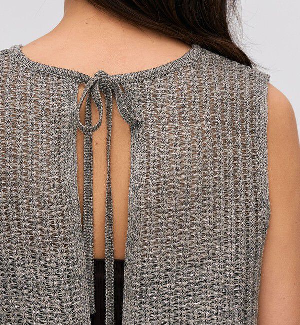 BACCA「オーロラフィルム リネンベスト」|ニット・セーター|