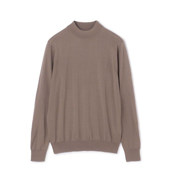 TOMORROWLAND MENS「TOMORROWLAND tricot スーパーファインメリノウール モックネックプルオーバー S-WOOL」|ニット・セーター|13 グレージュ