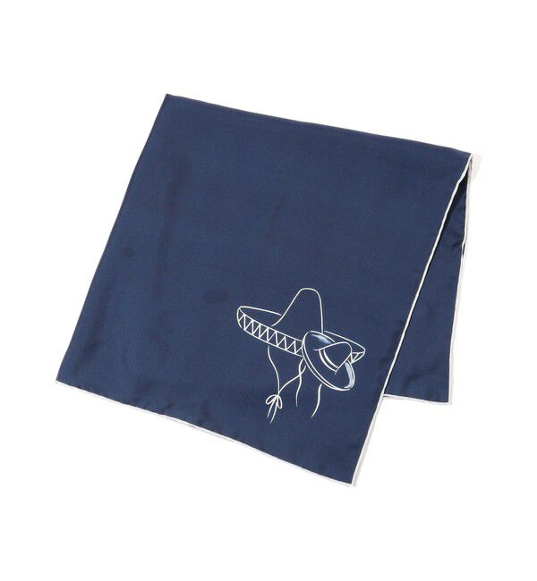 TOMORROWLAND GOODS「sense the pebble Lovers シルクスカーフ」|バンダナ・スカーフ|68 ネイビー系