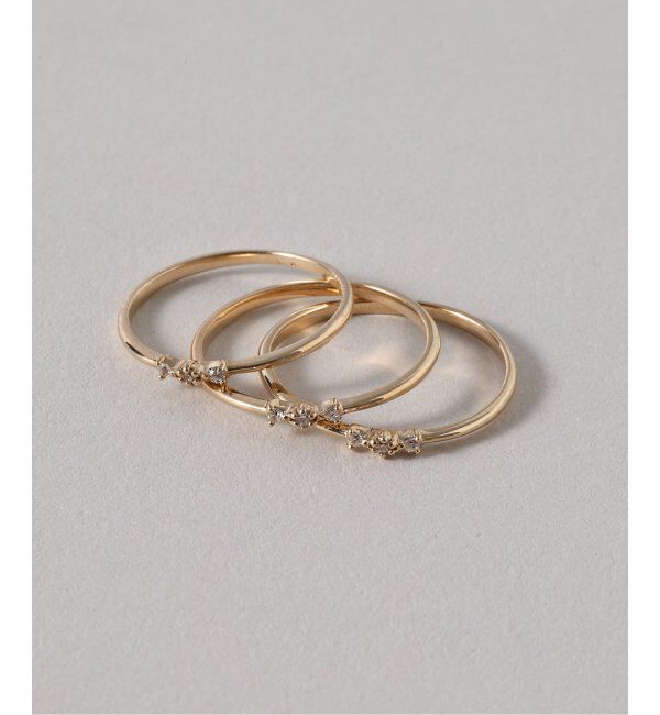 SLOBE IENA「《WEB/一部店舗限定》SLOBE 3粒リング」|リング|