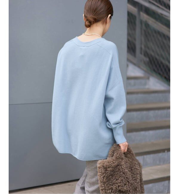 IENA「《追加5》Fineニュージーウール ニュアンス Vプルオーバー」|ニット・セーター|