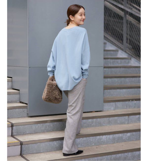 IENA「《追加5》Fineニュージーウール ニュアンス Vプルオーバー」|ニット・セーター|