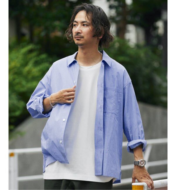 JOURNAL STANDARD relume「JAMES FABRIC / ジェームスファブリック ブルーハケメ ライトウェイトシャツ」|シャツ・ブラウス|