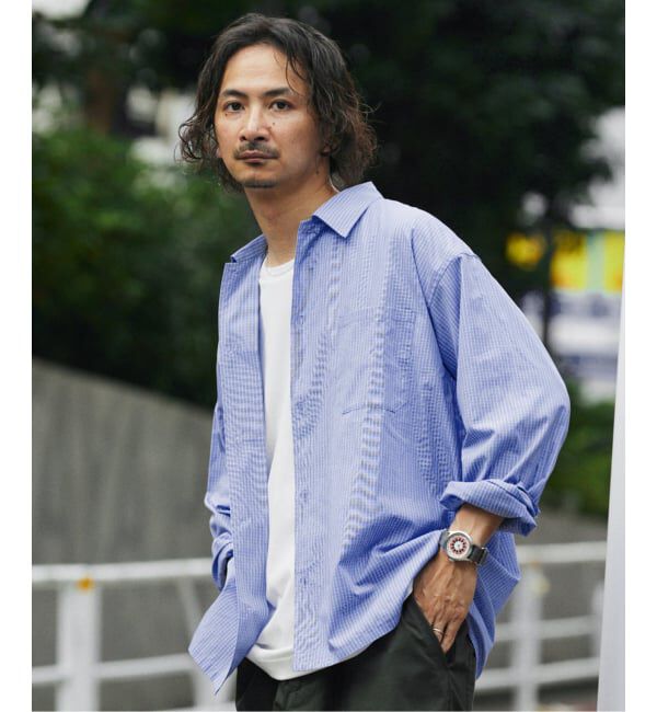 JOURNAL STANDARD relume「JAMES FABRIC / ジェームスファブリック ブルーハケメ ライトウェイトシャツ」|シャツ・ブラウス|