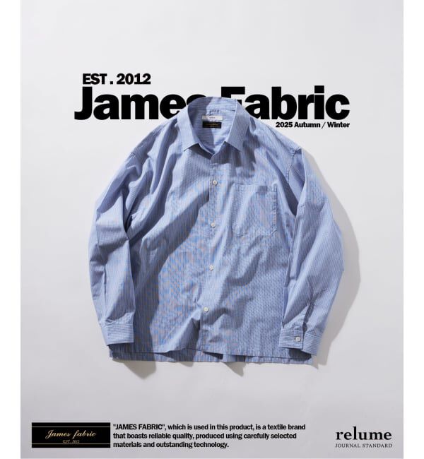 JOURNAL STANDARD relume「JAMES FABRIC / ジェームスファブリック ブルーハケメ ライトウェイトシャツ」|シャツ・ブラウス|ブルー