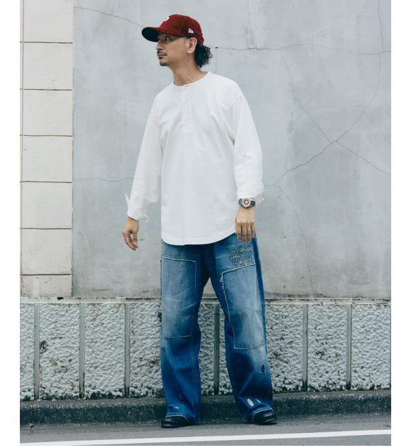 JOURNAL STANDARD relume「ガーメントダイ スリーピング ヘンリーネック Tシャツ」|Tシャツ・カットソー|