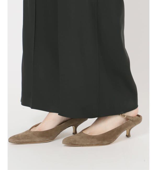 NOBLE「《追加》【洗える】ルナサテンベルテッドパンツ」|スラックス|