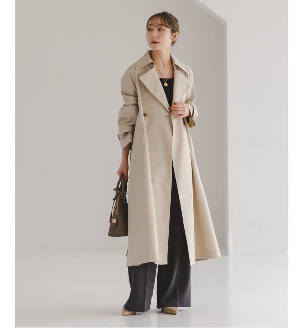 NOBLE「《予約》グロウツイルバックニュアンストレンチコート」|トレンチコート|