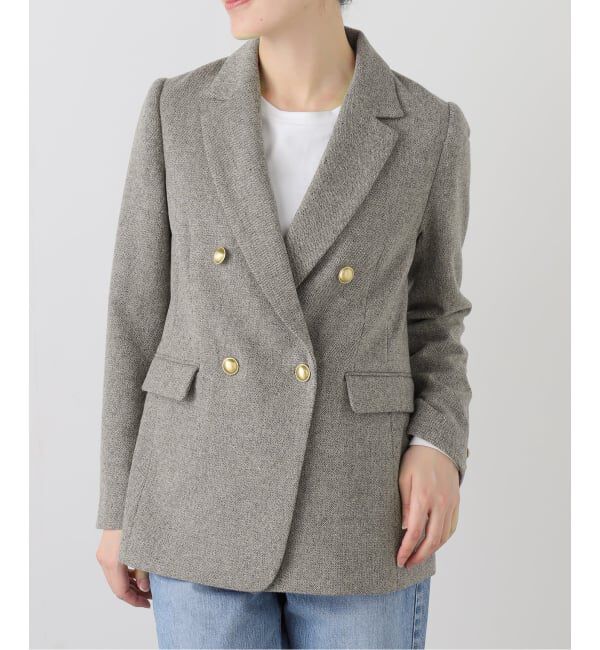  「ツイードジャケット」|テーラードジャケット|ベージュ