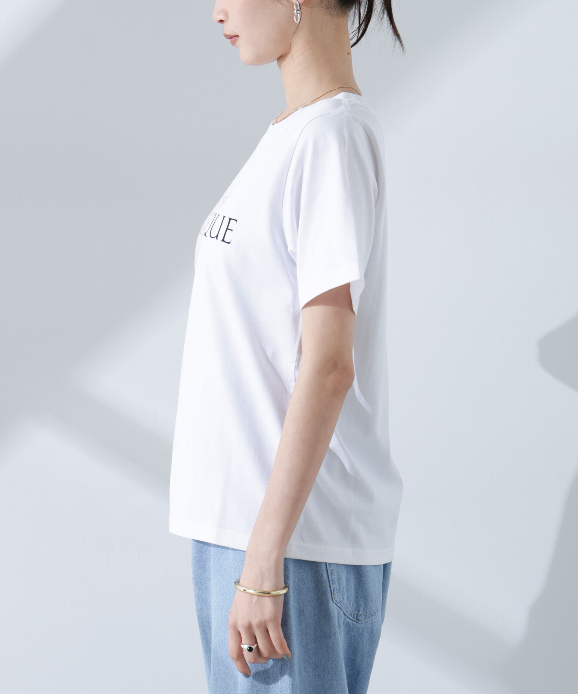 nano･universe「ロゴプリントTシャツ」|Tシャツ・カットソー|