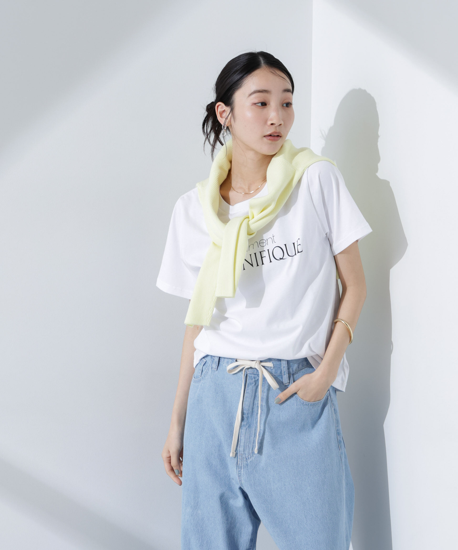 nano･universe「ロゴプリントTシャツ」|Tシャツ・カットソー|