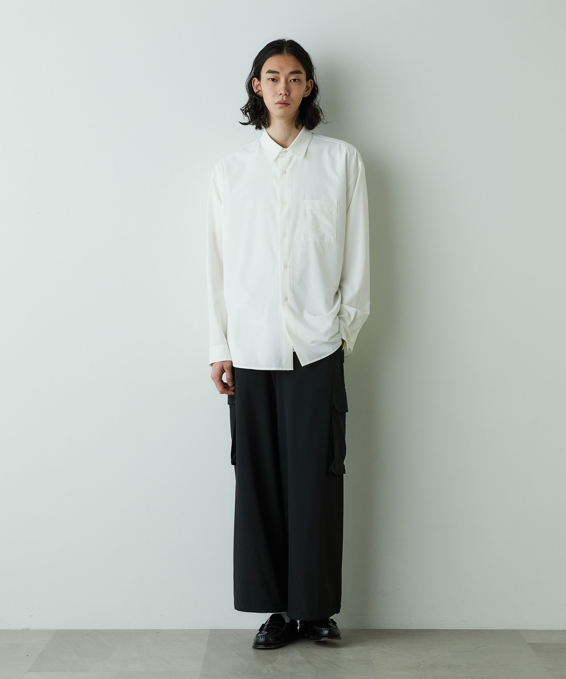 nano･universe「「HOTEL PALACE」オテルパラス アスレチックテックレギュラーカラーシャツ」|シャツ・ブラウス|