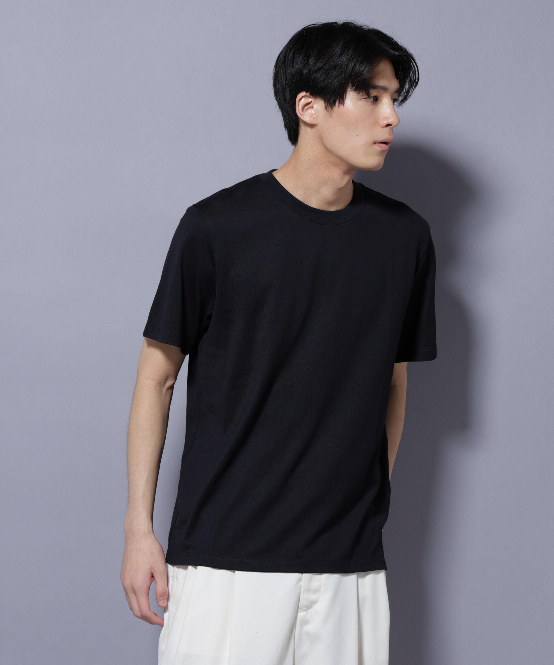 nano･universe「Anti Soaked(R) 汗染み防止 クルーネック レギュラーシルエットTシャツ」|Tシャツ・カットソー|